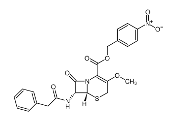 4-nitrobenzyl (6R,7R)-3-methoxy-8-oxo-7-(2-phenylacetamido)-5-thia-1-azabicyclo[4.2.0]oct-2-ene-2-carboxylate_69815-74-3