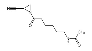 1-(6-acetylaminohexanoyl)-2-cyanoaziridine_69827-19-6