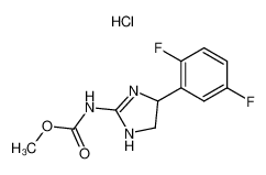 [4-(2,5-Difluoro-phenyl)-4,5-dihydro-1H-imidazol-2-yl]-carbamic acid methyl ester; hydrochloride_69828-14-4