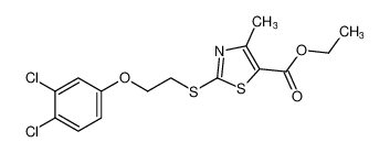 ethyl 2-((2-(3,4-dichlorophenoxy)ethyl)thio)-4-methylthiazole-5-carboxylate_698348-78-6