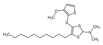 1,3-Dithiol-2-amine, 4-decyl-5-[(3-methoxy-2-thienyl)thio]-N,N-dimethyl-_698358-30-4