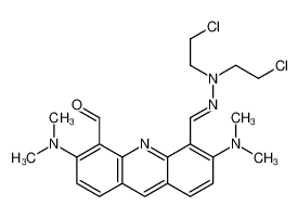 5-[(E)-[bis(2-chloroethyl)hydrazinylidene]methyl]-3,6-bis(dimethylamino)acridine-4-carbaldehyde_69837-09-8