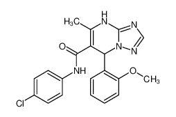 5-methyl-7-(2-methoxyphenyl)-N-(4-chlorophenyl)-4,7-dihydro-1,2,4-triazolo[1,5-a]pyrimidine-6-carboxamide_698375-30-3