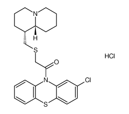 1-(2-chloro-10H-phenothiazin-10-yl)-2-((((1R,9aR)-octahydro-2H-quinolizin-1-yl)methyl)thio)ethan-1-one hydrochloride_698388-43-1