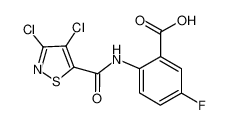 2-(3,4-dichloroisothiazole-5-carboxamido)-5-fluorobenzoic acid_698391-30-9