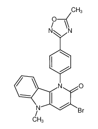 3-bromo-5-methyl-1-(4-(5-methyl-1,2,4-oxadiazol-3-yl)phenyl)-1,5-dihydro-2H-pyrido[3,2-b]indol-2-one_698397-08-9