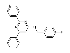 4-[(4-fluorobenzyl)oxy]-6-phenyl-2-pyridin-4-ylpyrimidine_698398-39-9