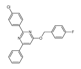 2-(4-chlorophenyl)-4-[(4-fluorobenzyl)oxy]-6-phenylpyrimidine_698398-41-3