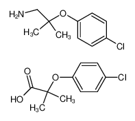 2-(4-Chloro-phenoxy)-2-methyl-propionic acid; compound with 2-(4-chloro-phenoxy)-2-methyl-propylamine_69846-02-2