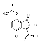 4-Acetoxy-2,7-dichloro-3-oxo-3H-indene-1-carboxylic acid_69850-53-9