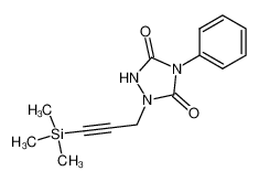 4-phenyl-1-(3-trimethylsilanyl-prop-2-ynyl)-[1,2,4]triazolidine-3,5-dione_69858-12-4