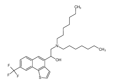 2-Diheptylamino-1-(8-trifluoromethyl-naphtho[1,2-b]thiophen-4-yl)-ethanol_69862-23-3