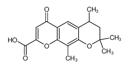 6,7-dihydro-6,8,8,10-tetramethyl-8H-pyrano[3,2-g] chromone-2-carboxylic acid_69873-18-3