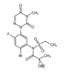 N-(2-bromo-4-fluoro-5-(4-methyl-3,5-dioxo-4,5-dihydro-1,2,4-triazin-2(3H)-yl)phenyl)-2-chloro-N-(ethylsulfonyl)-2-methylpropanamide_698980-85-7