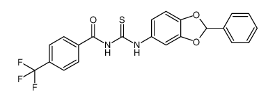 N-((2-phenylbenzo[d][1,3]dioxol-5-yl)carbamothioyl)-4-(trifluoromethyl)benzamide_698984-19-9