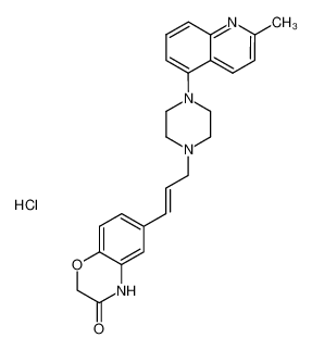 (E)-6-(3-(4-(2-methylquinolin-5-yl)piperazin-1-yl)prop-1-en-1-yl)-2H-benzo[b][1,4]oxazin-3(4H)-one hydrochloride_698987-50-7