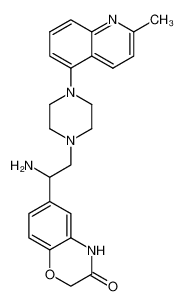 6-(1-amino-2-(4-(2-methylquinolin-5-yl)piperazin-1-yl)ethyl)-2H-benzo[b][1,4]oxazin-3(4H)-one_698988-61-3