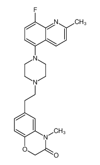 6-(2-(4-(8-fluoro-2-methylquinolin-5-yl)piperazin-1-yl)ethyl)-4-methyl-2H-benzo[b][1,4]oxazin-3(4H)-one_698992-75-5