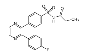 4-[3-(4-Fluoro-phenyl)-pyrazin-2-yl]-N-propionyl-benzenesulfonamide_699003-39-9