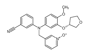 (R)-3-(((3-cyanophenyl)(4-methoxy-3-((tetrahydrofuran-3-yl)oxy)phenyl)amino)methyl)pyridine 1-oxide_699004-03-0