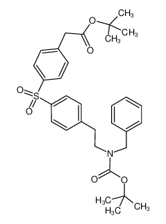 tert-butyl [4-[[4-[2-[benzyl(tert-butoxycarbonyl)-amino]ethyl]phenyl]sulfonyl]phenyl]acetate_699013-57-5