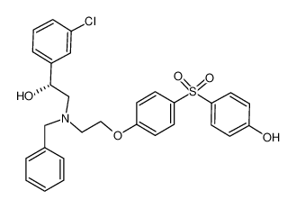 4-[[4-[2-[benzyl[(2R)-2-(3-chlorophenyl)-2-hydroxyethyl]amino]ethoxy]phenyl]sulfonyl]phenol_699014-32-9