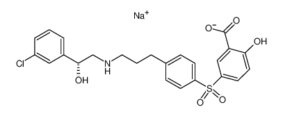sodium 5-[[4-[3-[[(2R)-2-(3-chlorophenyl)-2-hydroxyethyl]amino]propyl]phenyl]sulfonyl]-2-hydroxybenzoate_699014-40-9