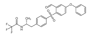 (R)-2,2,2-trifluoro-N-(1-(4-((2-formyl-4-phenoxyphenyl)sulfonyl)phenyl)propan-2-yl)acetamide_699016-29-0