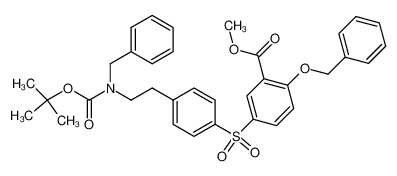 methyl 5-[[4-[2-[benzyl(tert-butoxycarbonyl)-amino]ethyl]phenyl]sulfonyl]-2-(benzyloxy)benzoate_699016-55-2