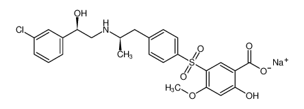 sodium 5-((4-((R)-2-(((R)-2-(3-chlorophenyl)-2-hydroxyethyl)amino)propyl)phenyl)sulfonyl)-2-hydroxy-4-methoxybenzoate_699017-39-5
