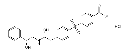 4-((4-((R)-2-(((R)-2-hydroxy-2-phenylethyl)amino)propyl)phenyl)sulfonyl)benzoic acid hydrochloride_699017-59-9