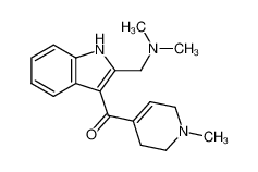 (2-dimethylaminomethyl-indol-3-yl)-(1-methyl-1,2,3,6-tetrahydro-pyridin-4-yl)-methanone_69903-24-8
