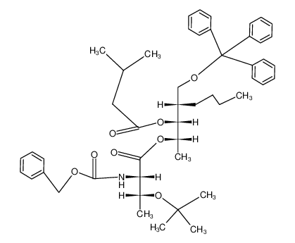 (2S,3R)-2-Benzyloxycarbonylamino-3-tert-butoxy-butyric acid (1S,2R,3S)-1-methyl-2-(3-methyl-butyryloxy)-3-trityloxymethyl-heptyl ester_69918-28-1