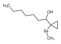 1-(1-Methylselanyl-cyclopropyl)-heptan-1-ol_69931-09-5