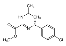 Methyl-2-(2-(4-chlorphenyl)hydrazono)-2-isopropylaminoacetat_69933-92-2
