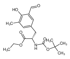 N-(tert-butyloxycarbonyl)-3-(3-formyl-4-hydroxy-5-methylphenyl)-L-alanine ethyl ester_699536-24-8