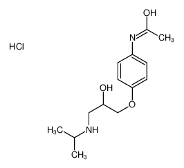 N-[4-[2-hydroxy-3-(propan-2-ylamino)propoxy]phenyl]acetamide,hydrochloride_6996-43-6