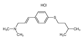 1-dimethylamino-3-p-isopentylthiophenyl-2-propene, hydrochloride_69965-00-0