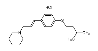 1-piperidino-3-p-isopentylthiophenyl-2-propene, hydrochloride_69965-17-9