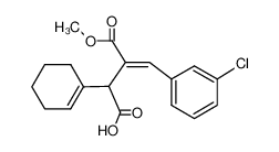 2-[1-(3-Chloro-phenyl)-meth-(E)-ylidene]-3-cyclohex-1-enyl-succinic acid 1-methyl ester_69987-84-4