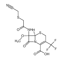 (+/-)-7β-cyanomethylthioacetamido-7α-methoxy-3-trifluoromethyl-3-cephem-4-carboxylic acid_69991-96-4