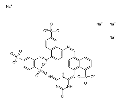 tetrasodium,2-[[4-[[4-[(4-amino-6-chloro-1,3,5-triazin-2-yl)amino]-5-sulfonatonaphthalen-1-yl]diazenyl]-6-sulfonatonaphthalen-1-yl]diazenyl]benzene-1,4-disulfonate_70161-17-0
