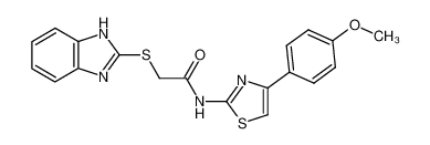 2-(1H-Benzoimidazol-2-ylsulfanyl)-N-[4-(4-methoxy-phenyl)-thiazol-2-yl]-acetamide_79420-21-6