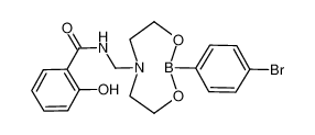 N-((2-(4-bromophenyl)-1,3,6,2-dioxazaborocan-6-yl)methyl)-2-hydroxybenzamide_79422-03-0