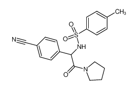 N-[1-(4-Cyano-phenyl)-2-oxo-2-pyrrolidin-1-yl-ethyl]-4-methyl-benzenesulfonamide_79422-91-6