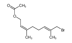 acetic acid (2Z,6E)-8-bromo-3,7-dimethyl-octa-2,6-dienyl ester_79433-13-9