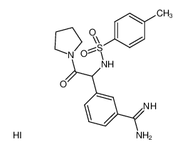 3-[2-Oxo-2-pyrrolidin-1-yl-1-(toluene-4-sulfonylamino)-ethyl]-benzamidine; hydriodide_79446-79-0