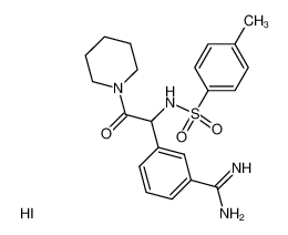3-[2-Oxo-2-piperidin-1-yl-1-(toluene-4-sulfonylamino)-ethyl]-benzamidine; hydriodide_79446-80-3
