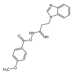 1H-Benzimidazole-1-propanimidamide, N-[(4-methoxybenzoyl)oxy]-_794494-33-0