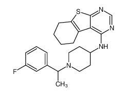 N-(1-(1-(3-fluorophenyl)ethyl)piperidin-4-yl)-5,6,7,8-tetrahydrobenzo[4,5]thieno[2,3-d]pyrimidin-4-amine_794497-83-9